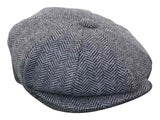 HT6316 - Mens Herringbone Tweed Peaky Blinders Hat