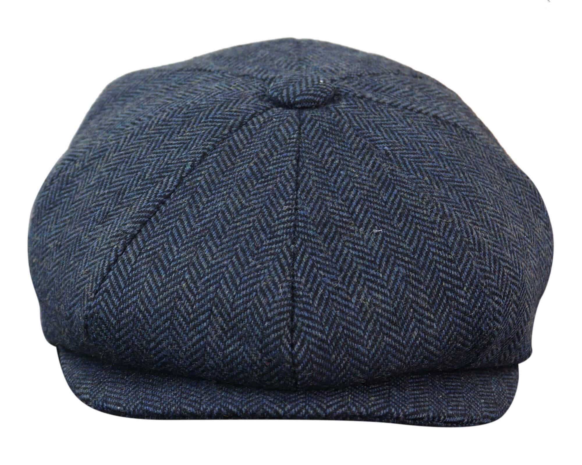 HT6364 - Mens Herringbone Tweed Newsboy Peaky Blinders Hat
