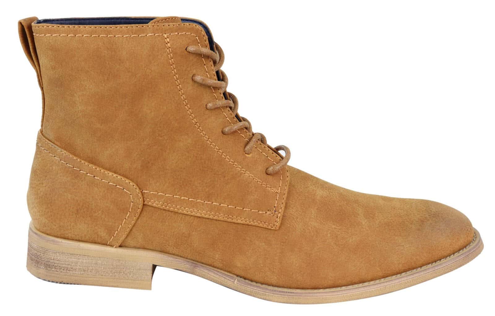 Mens Matt Leather Laced Peaky Blinders Boots