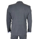 IM41 - Costume trois pièces en tweed gris à chevrons pour homme
