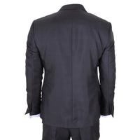 IM51 - Costume trois pièces pour homme à carreaux anthracite, coupe ajustée