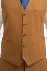 Gilet en laine marron camel pour homme James