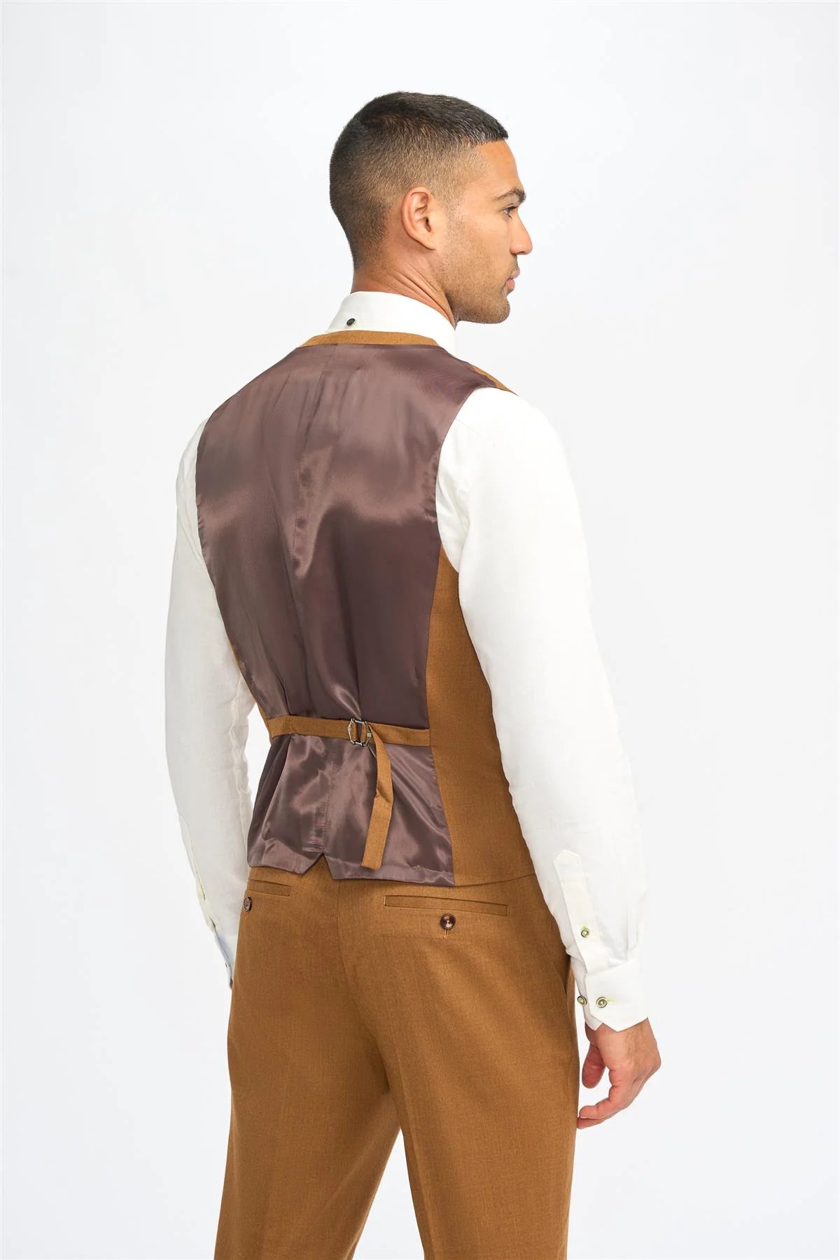 Gilet en laine marron camel pour homme James