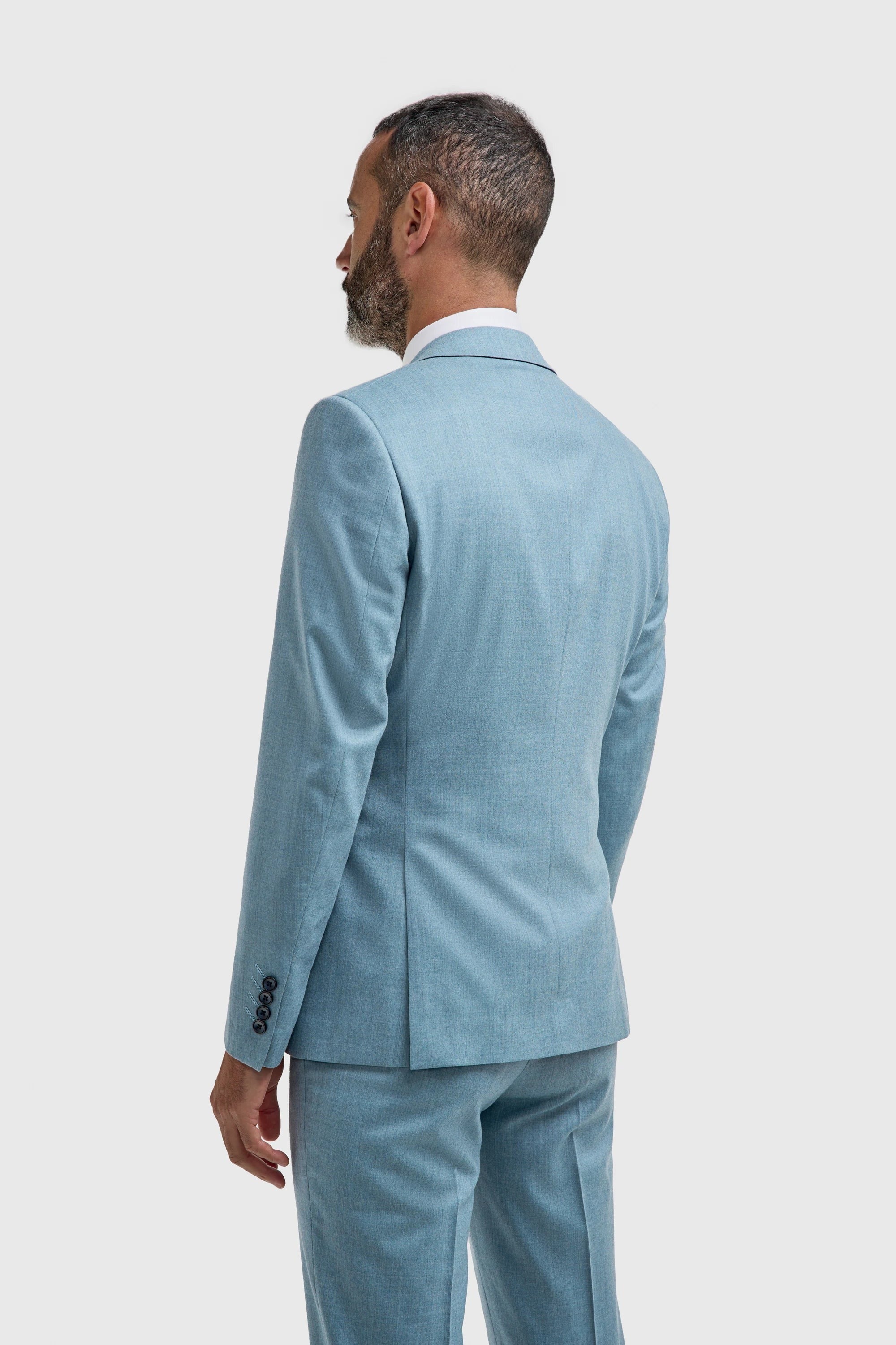 James - Blazer texturé bleu clair pour homme