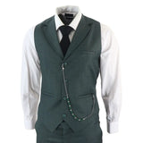 James Men's 3-Piece Classic Green Suit