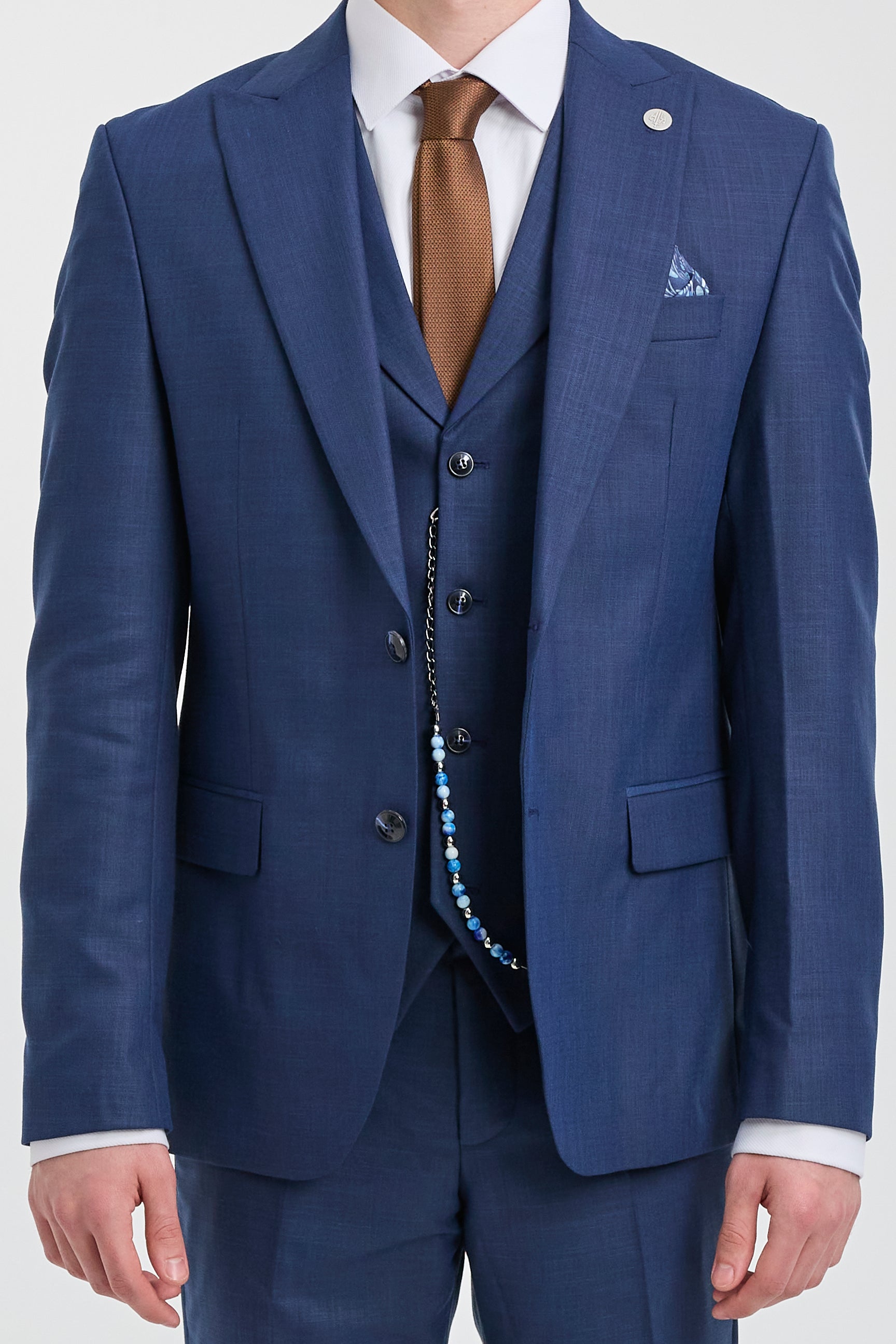 Costume trois pièces bleu marine pour homme James