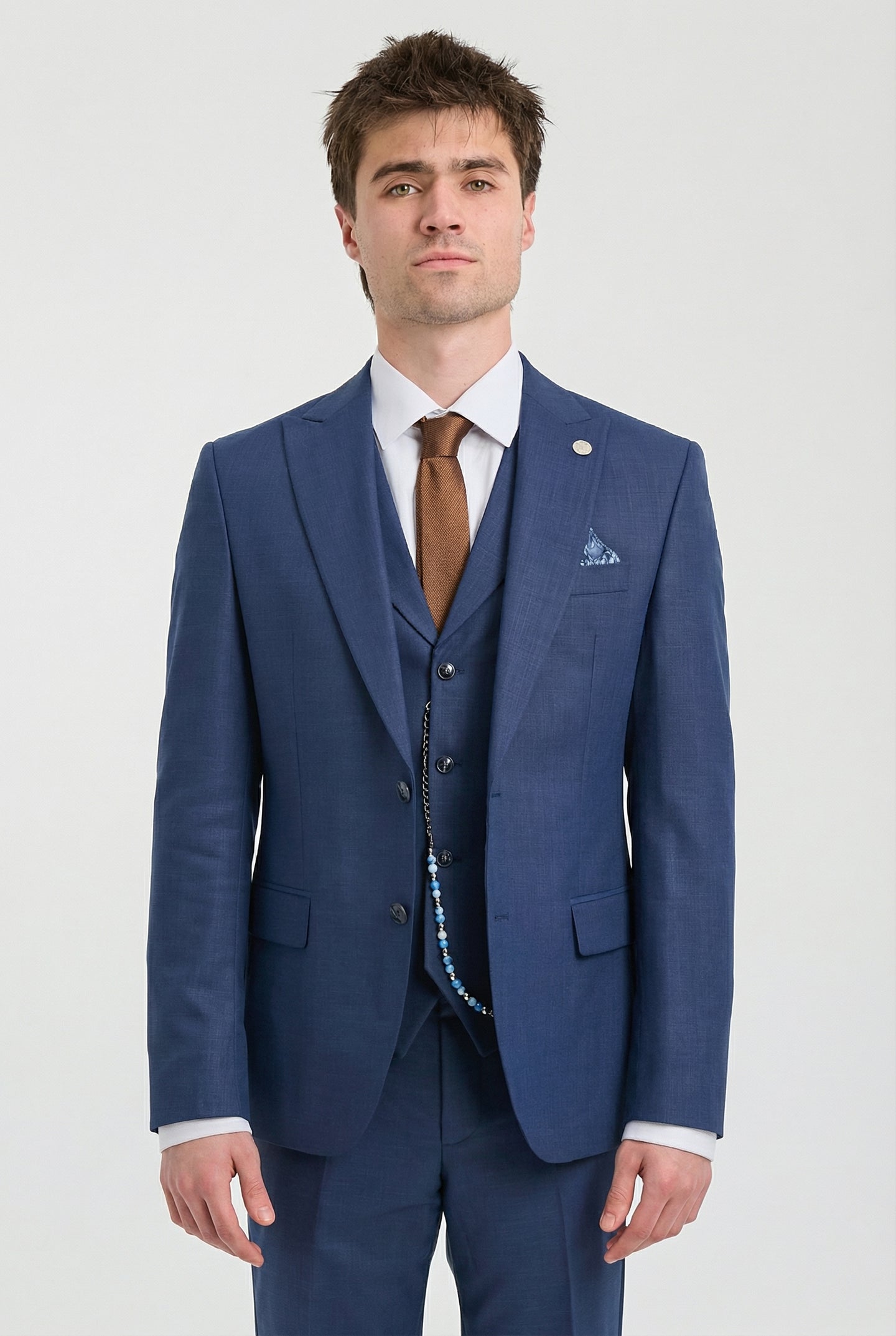 Costume trois pièces bleu marine pour homme James