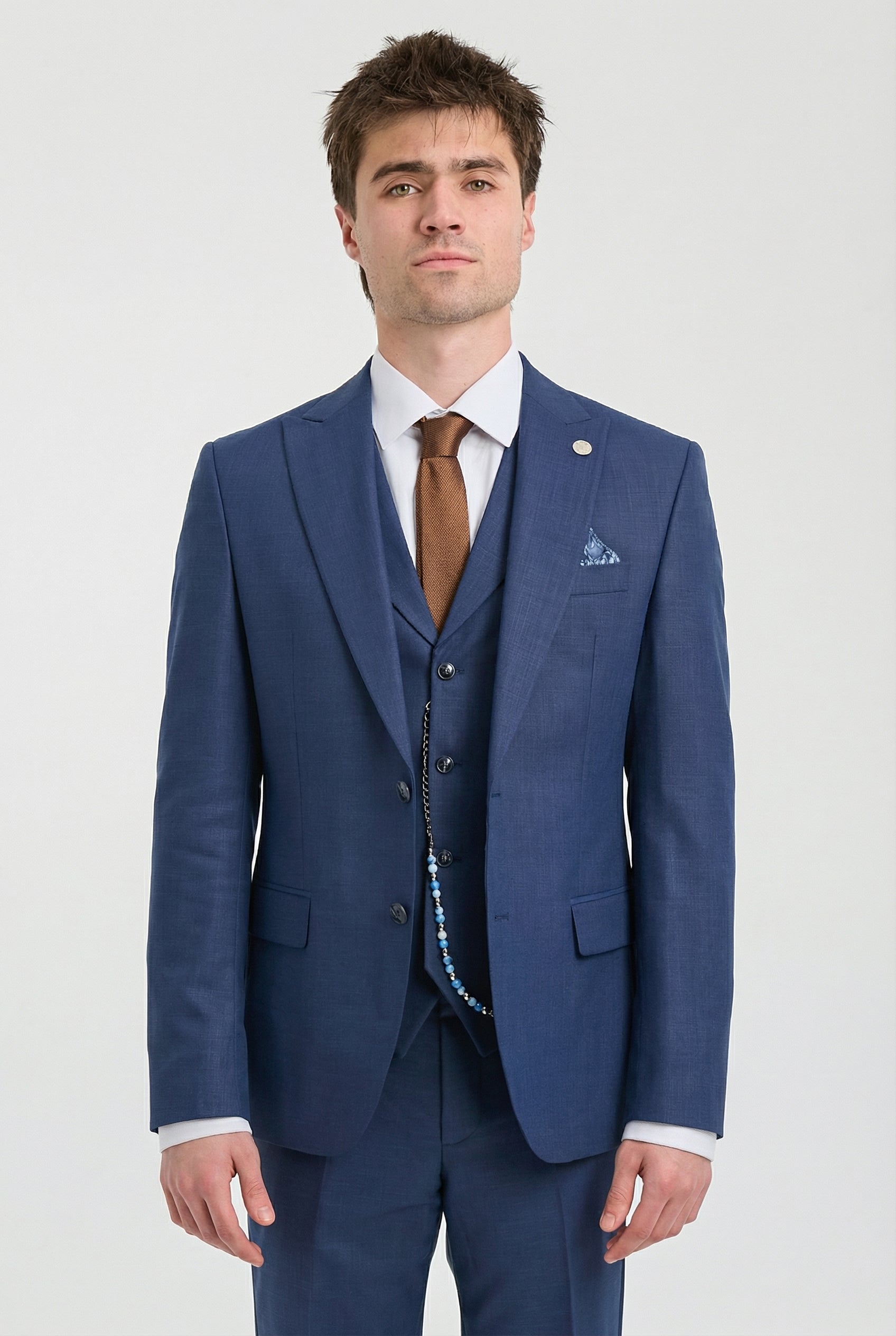 Costume trois pièces bleu marine pour homme James