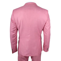 James Men's 3-Piece Pink Tailored Fit Suit