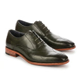 Jett - Chaussures Oxford à bout renforcé vert foncé pour homme