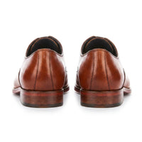 Jett - Chaussures Oxford pour hommes, couleur fauve, à bout renforcé et surpiqûres croisées