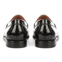 Joseph - Mocassins noirs brillants Penny pour hommes