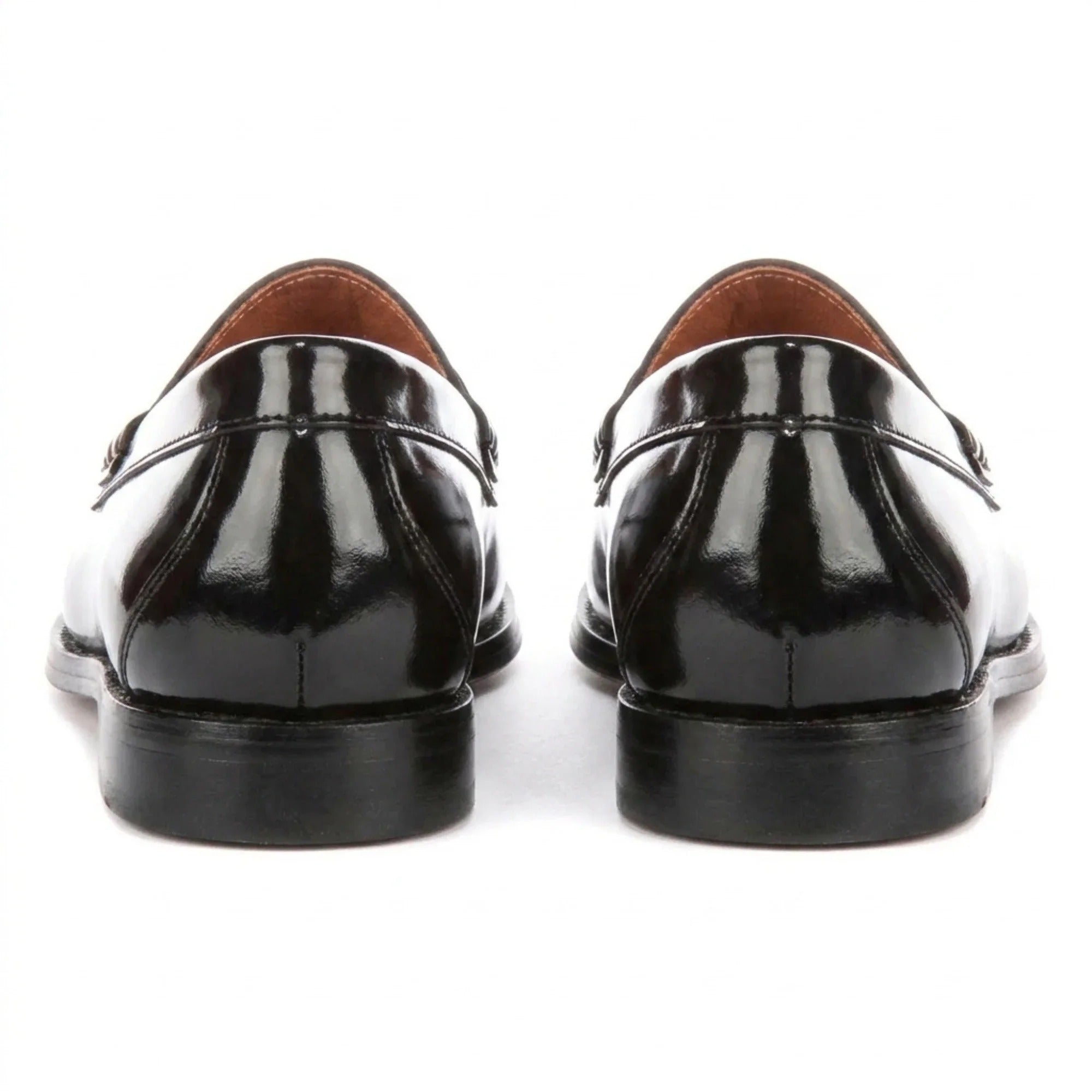 Joseph - Mocassins noirs brillants Penny pour hommes