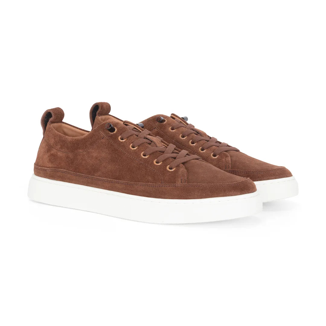 Josh - Baskets en cuir suédé marron pour homme