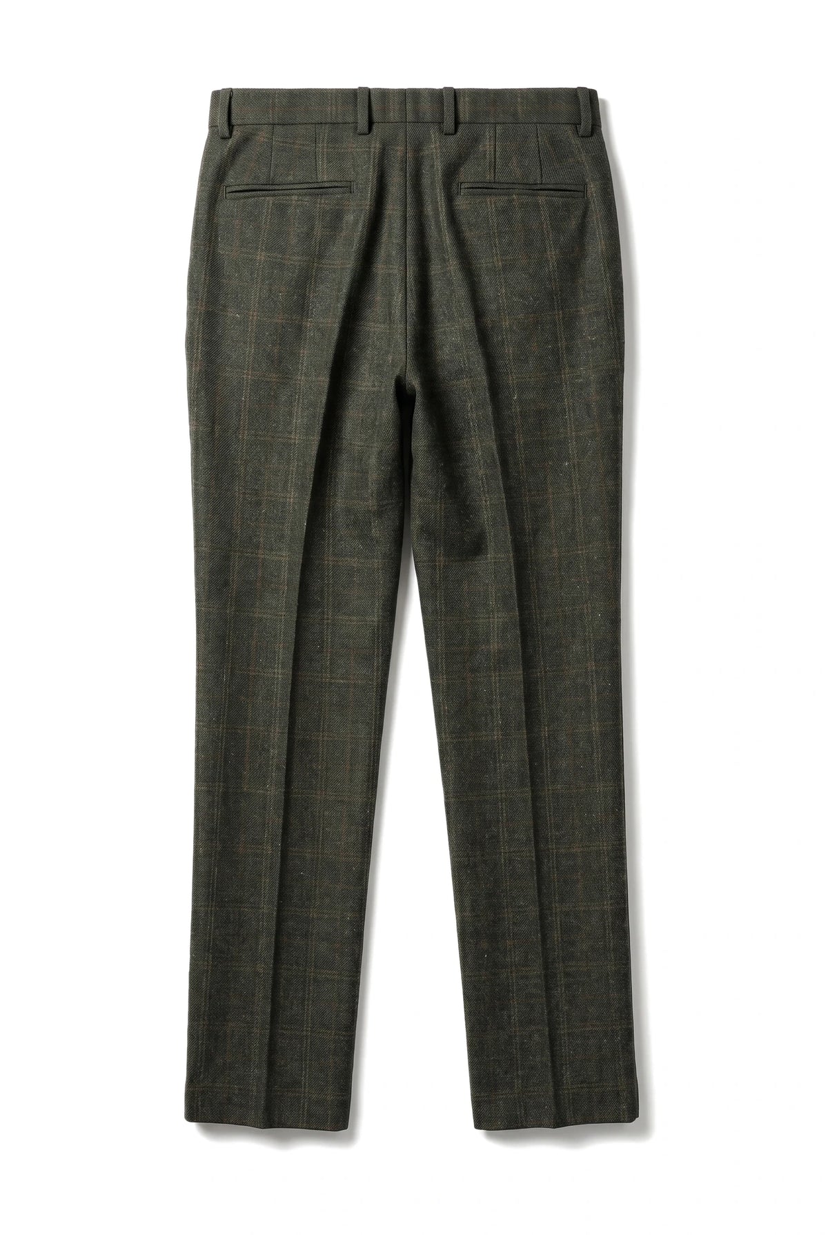 Pantalon à carreaux en tweed vert Joshua pour homme