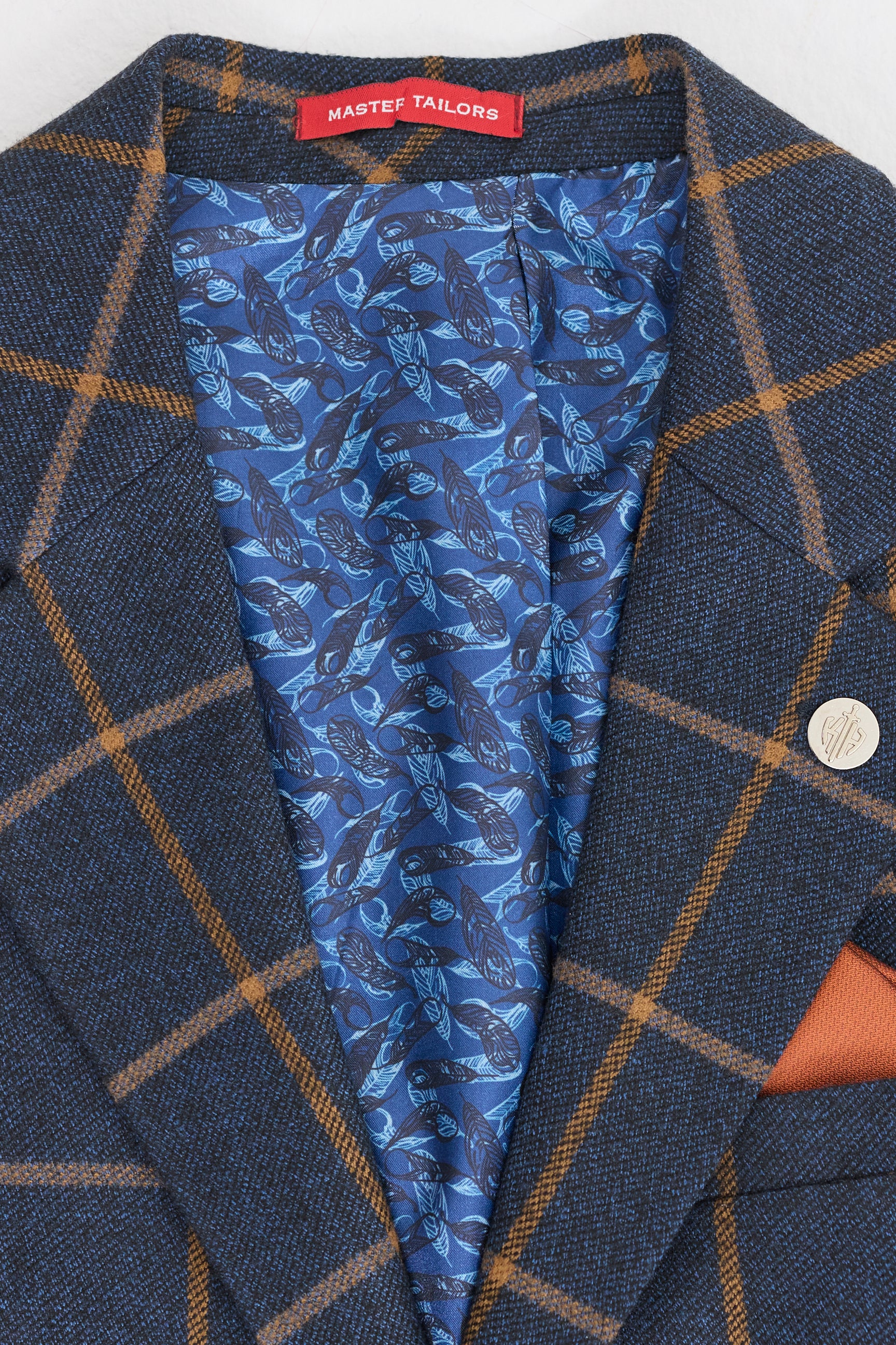 Costume trois pièces en laine à chevrons pour homme, style Peaky Blinders - Bleu marine