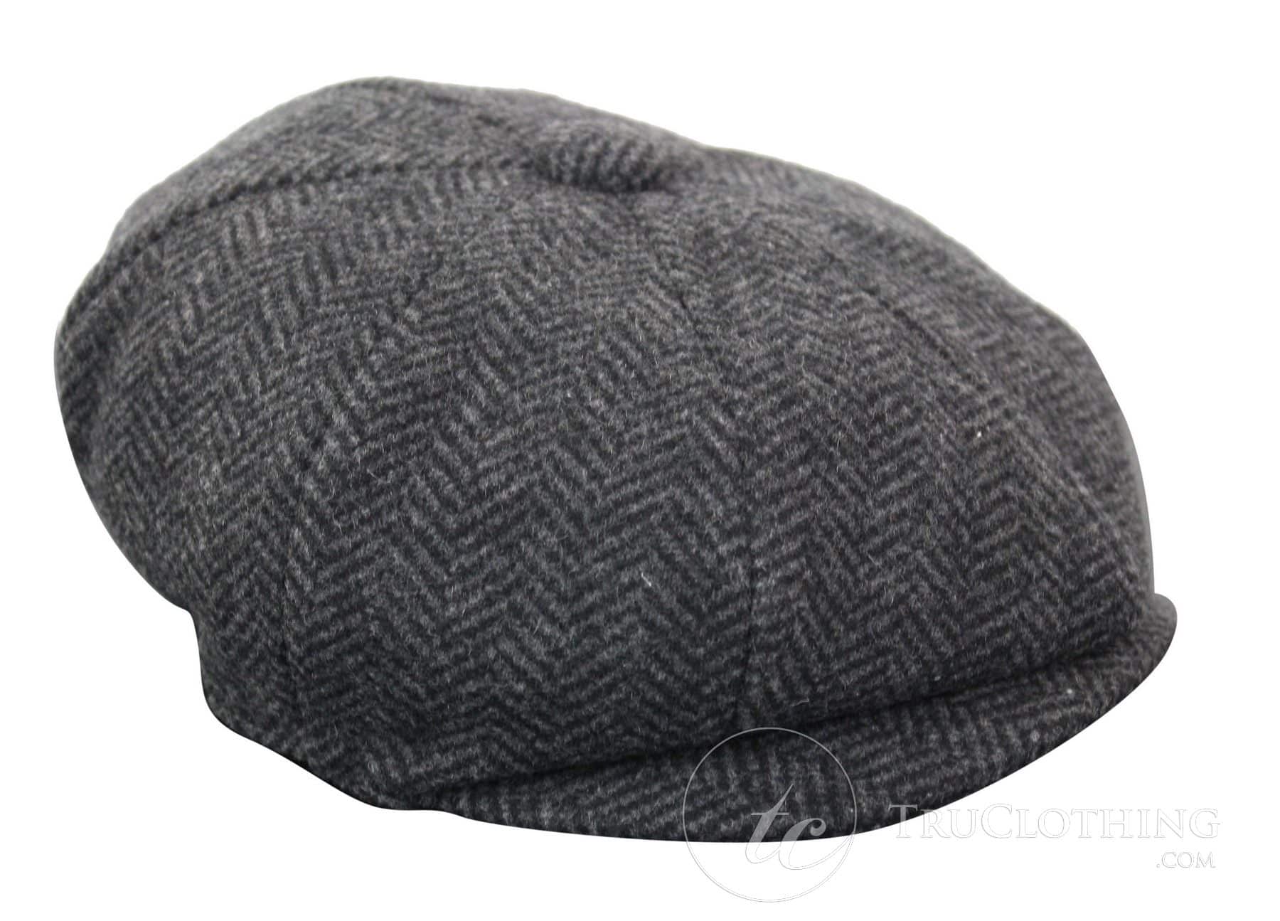 Kids Peaky Blinders Newsboy Tweed Herringbone 8 Panel Hat