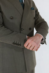 Kurt - Men's 2 Piece Sage Green Double Breasted Suit