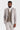 Costume beige Leo avec gilet contrastant en tweed Harris marron