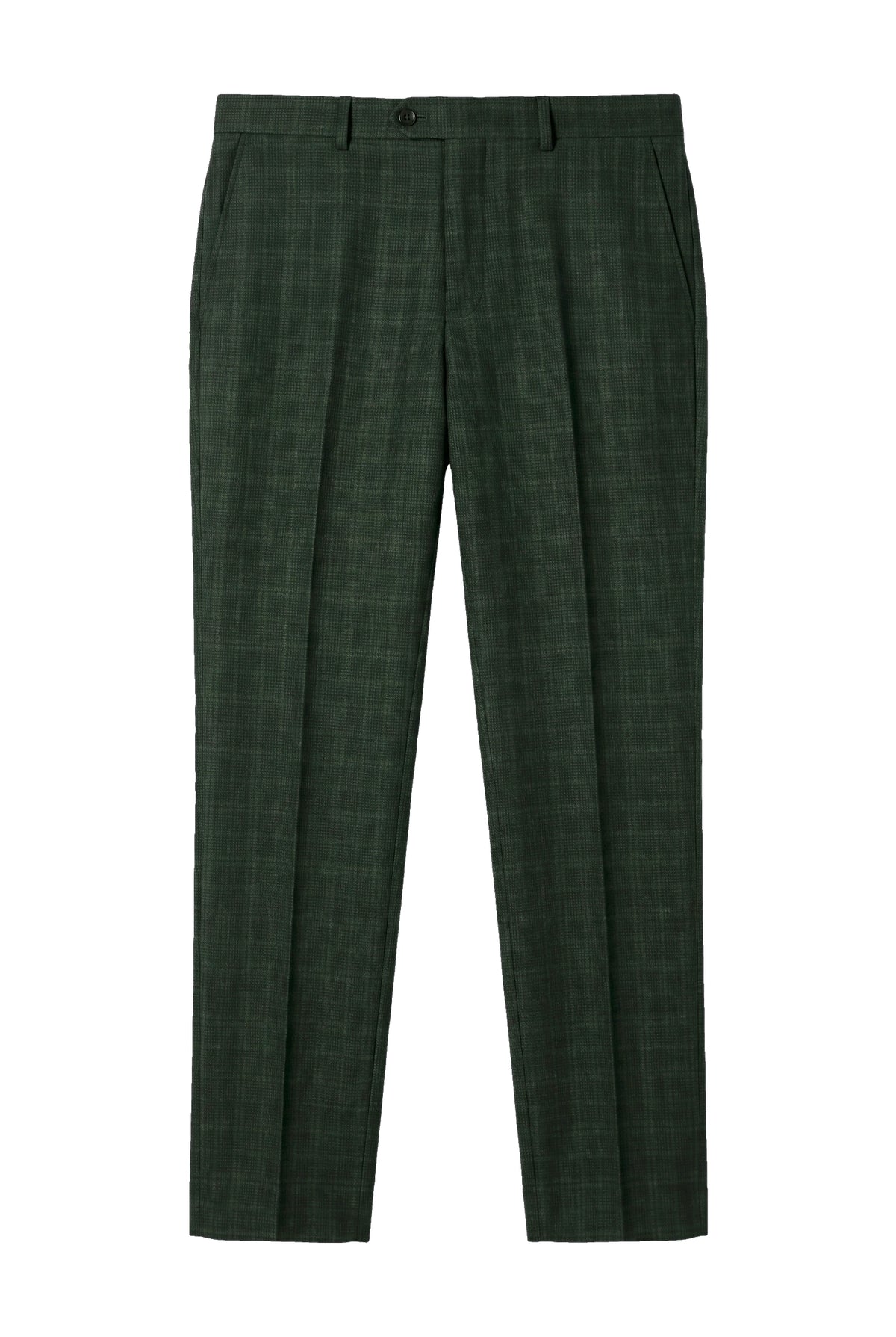 Pantalon à carreaux verts pour homme Leo