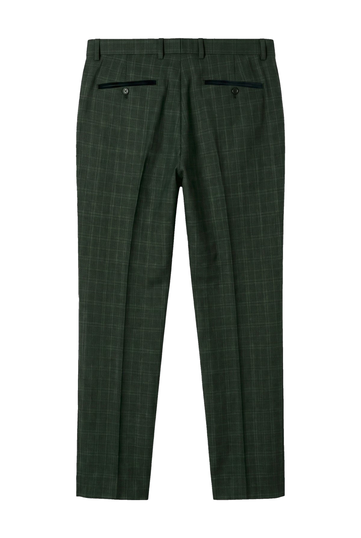 Pantalon à carreaux verts pour homme Leo