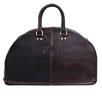 Mens Hand Made Real Leather Travel Bag - Brown