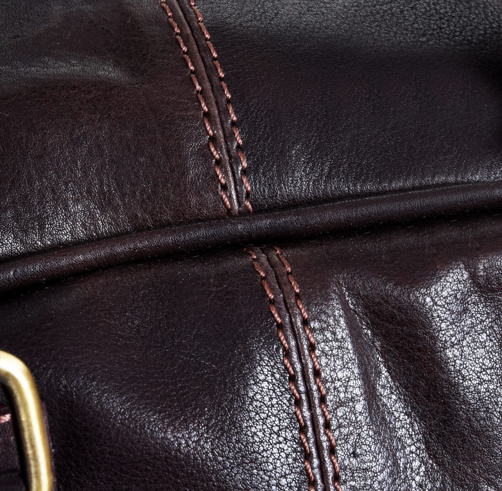 Mens Hand Made Real Leather Travel Bag - Brown