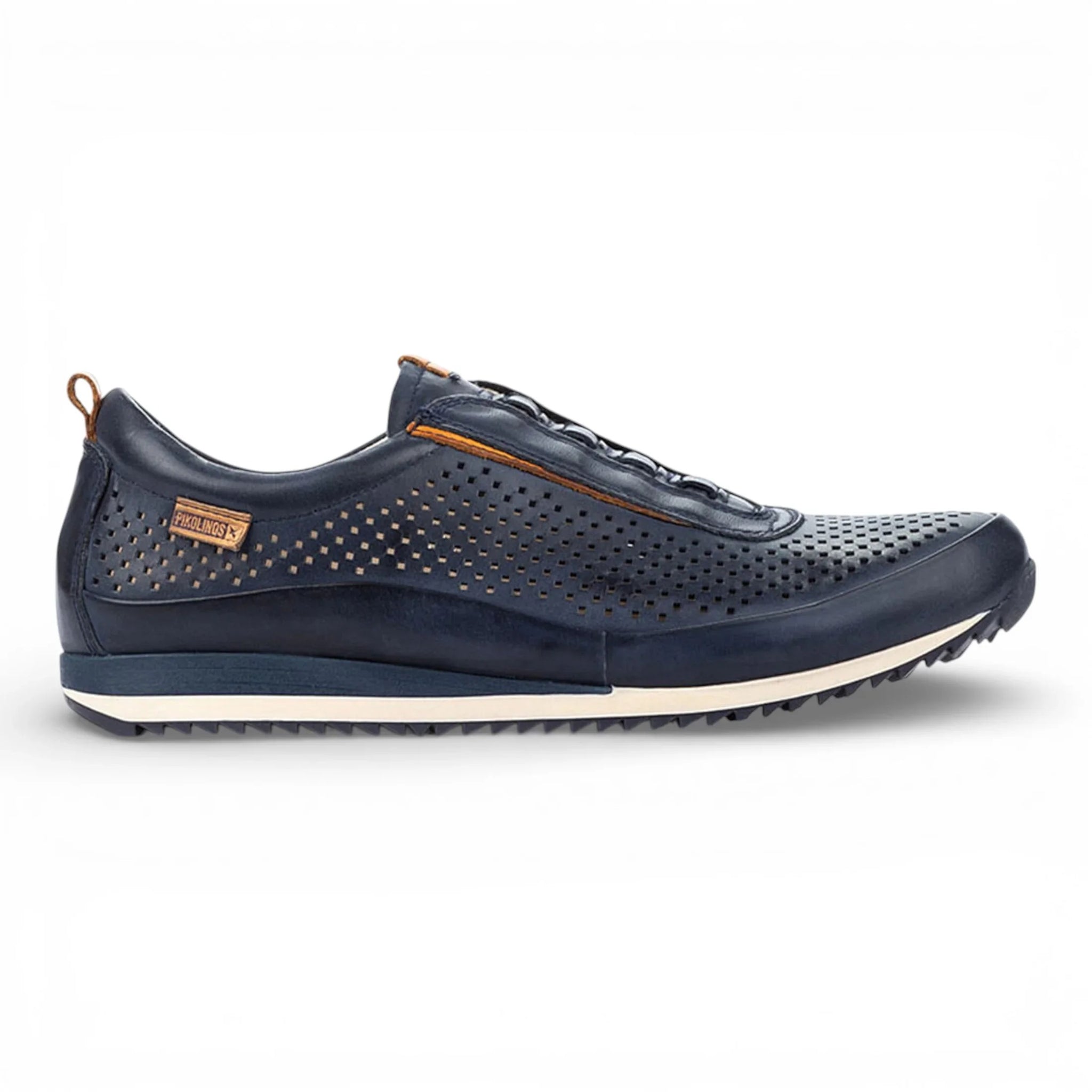 Liverpool - Baskets montantes élastiques en cuir bleu pour homme