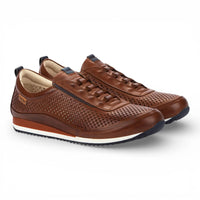Liverpool - Baskets montantes élastiques en cuir marron pour homme