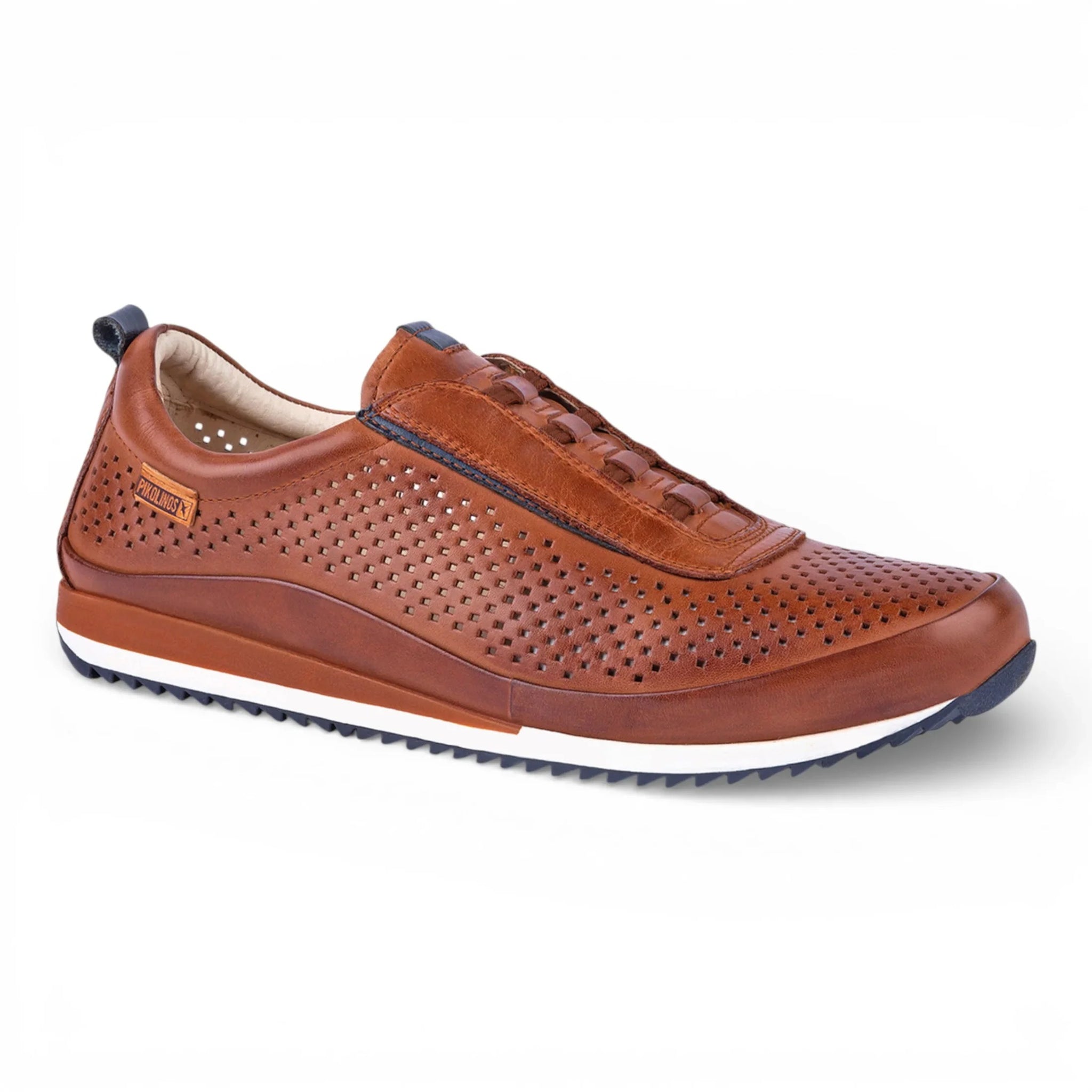 Liverpool - Baskets montantes élastiques en cuir marron pour homme
