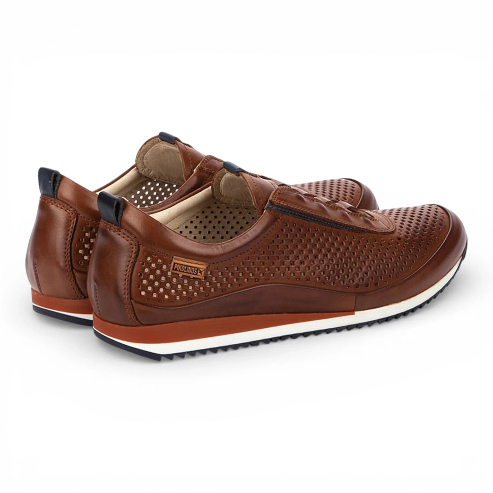 Liverpool - Baskets montantes élastiques en cuir marron pour homme