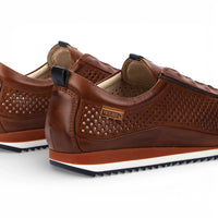 Liverpool - Baskets montantes élastiques en cuir marron pour homme