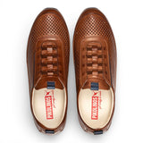 Liverpool - Baskets montantes élastiques en cuir marron pour homme