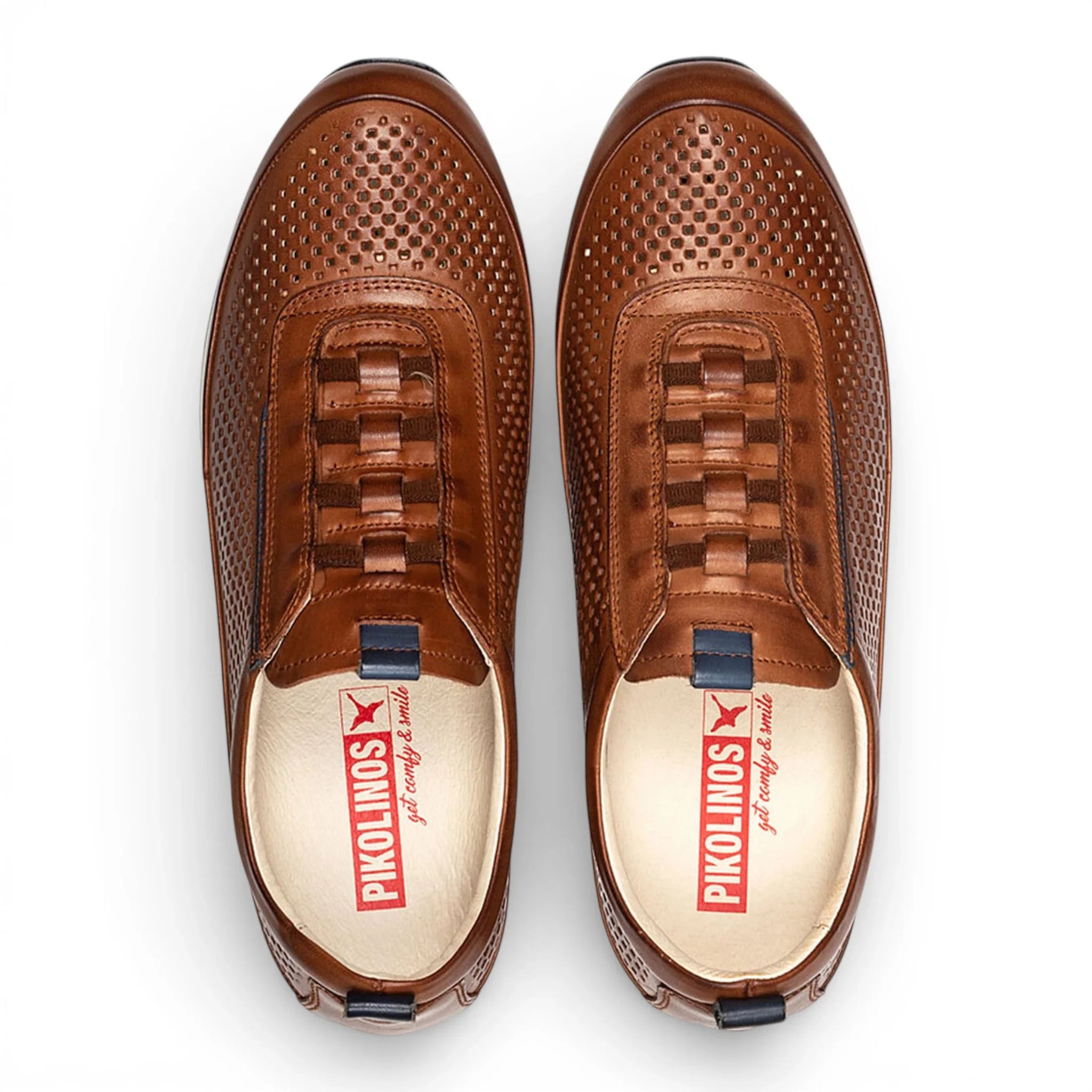Liverpool - Baskets montantes élastiques en cuir marron pour homme