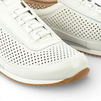 Liverpool - Baskets blanches en cuir élastique pour homme