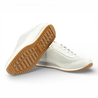 Liverpool - Baskets blanches en cuir élastique pour homme