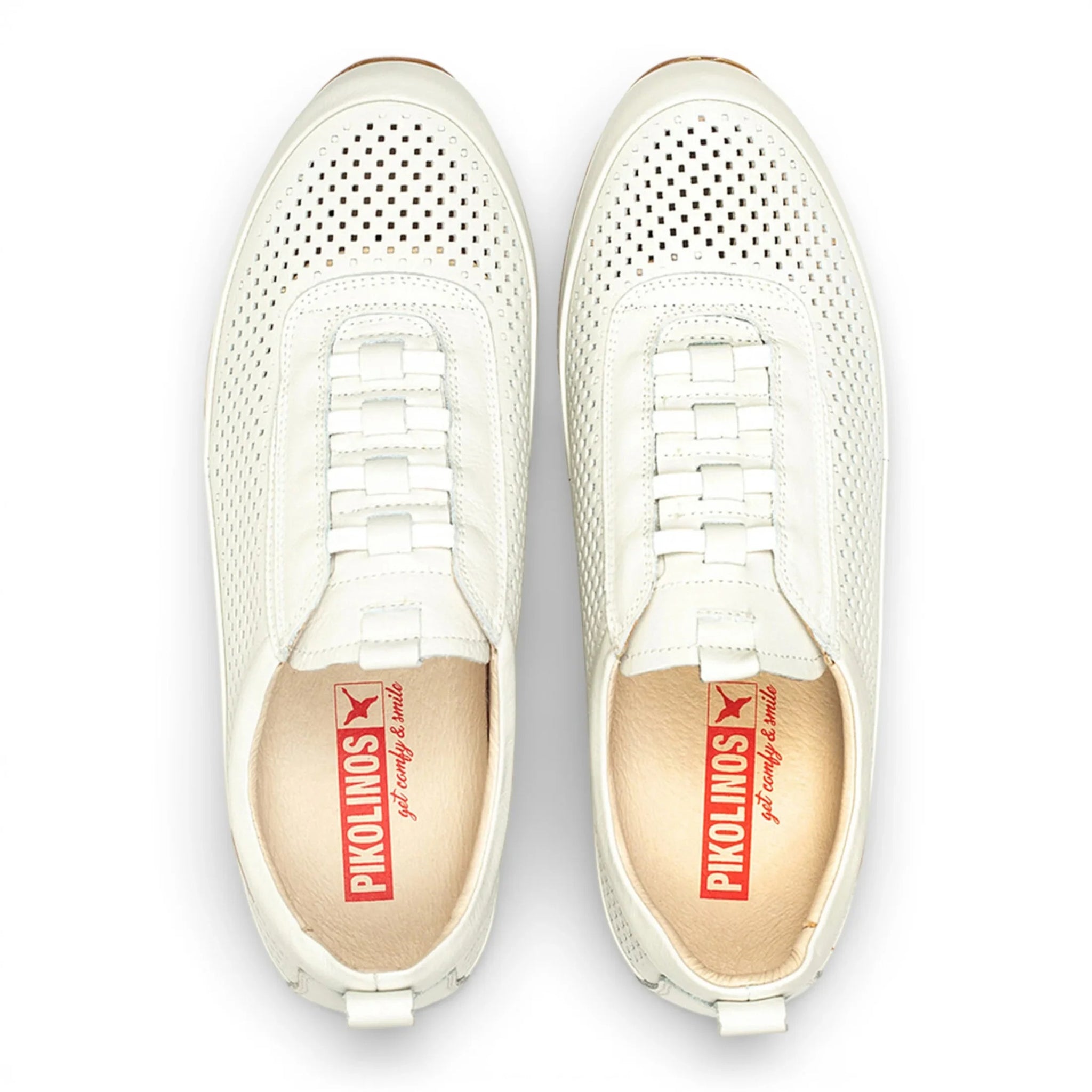 Liverpool - Baskets blanches en cuir élastique pour homme