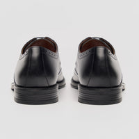 Lorenzo - Chaussures Oxford pour homme en cuir noir poli