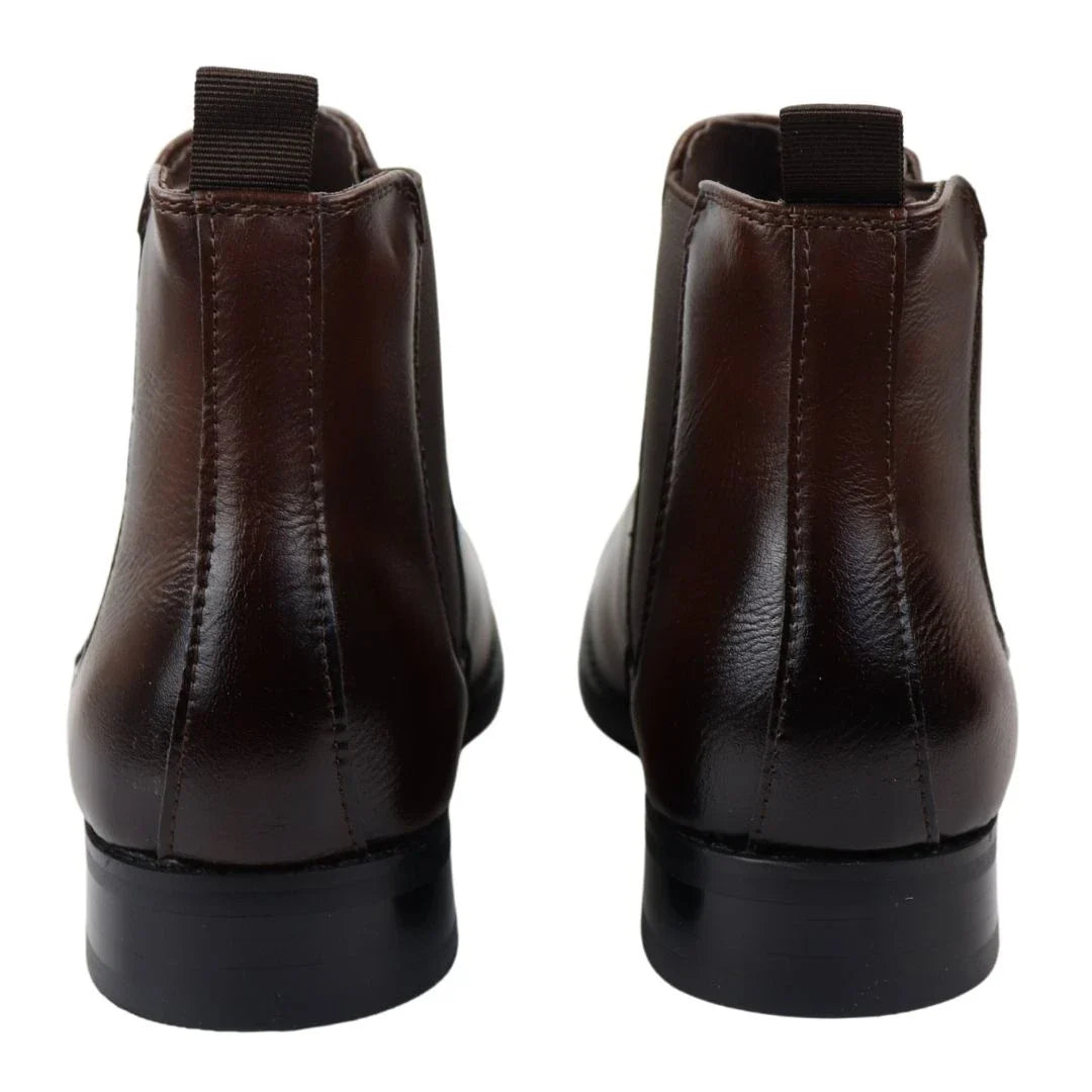 Men's Chelsea Slip On Brown Ankle Boots