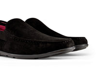 Mens Suede Square Toe Slip On Shoes