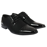 Men's Black Lace Up Derby Shoes