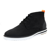 Men's Lace Up Suede Desert Black Boots