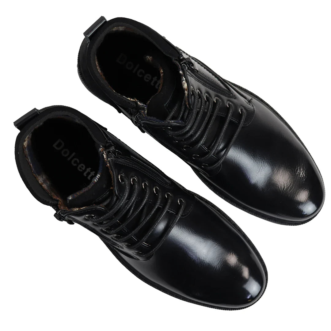 Men's Lace Up Black Ankle Boots