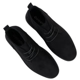 Mens's Chukka Desert Lace Up Black Ankle Boots