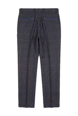 Madrid - Pantalon en tweed bleu pour homme