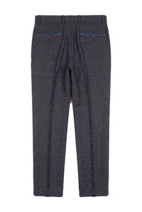 Madrid - Pantalon en tweed bleu pour homme