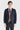 Costume bleu marine Madrid avec gilet contrastant en tweed Harris marron