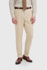 Malibu - Costume texturé beige 3 pièces pour homme