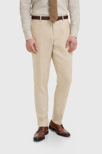 Malibu - Costume texturé beige 3 pièces pour homme