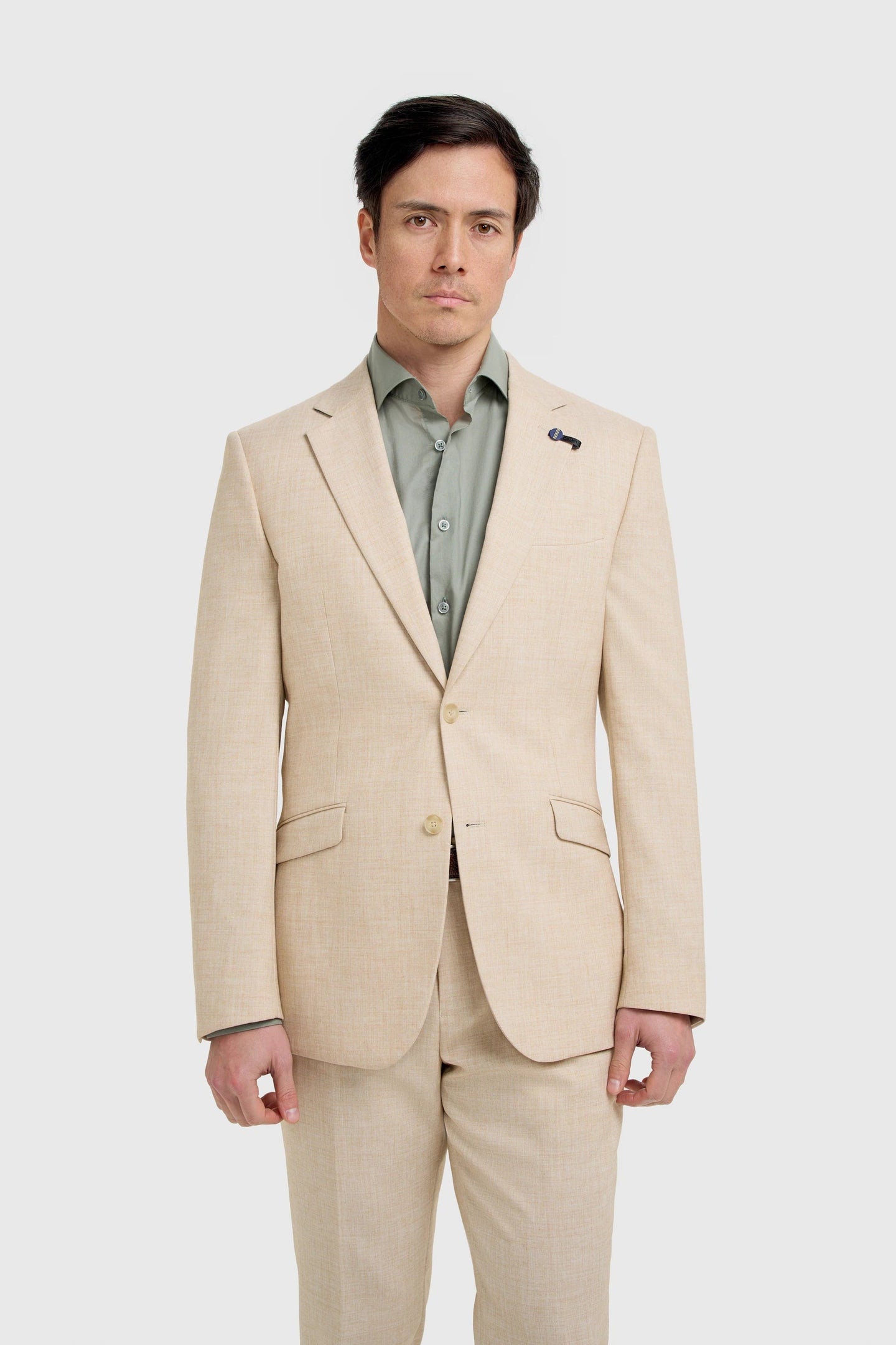 Malibu - Blazer beige texturé pour homme